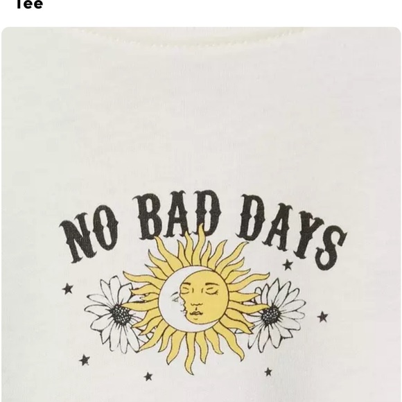torrid Tops - Nwt Torrid White Tee with Sun and Floral Design